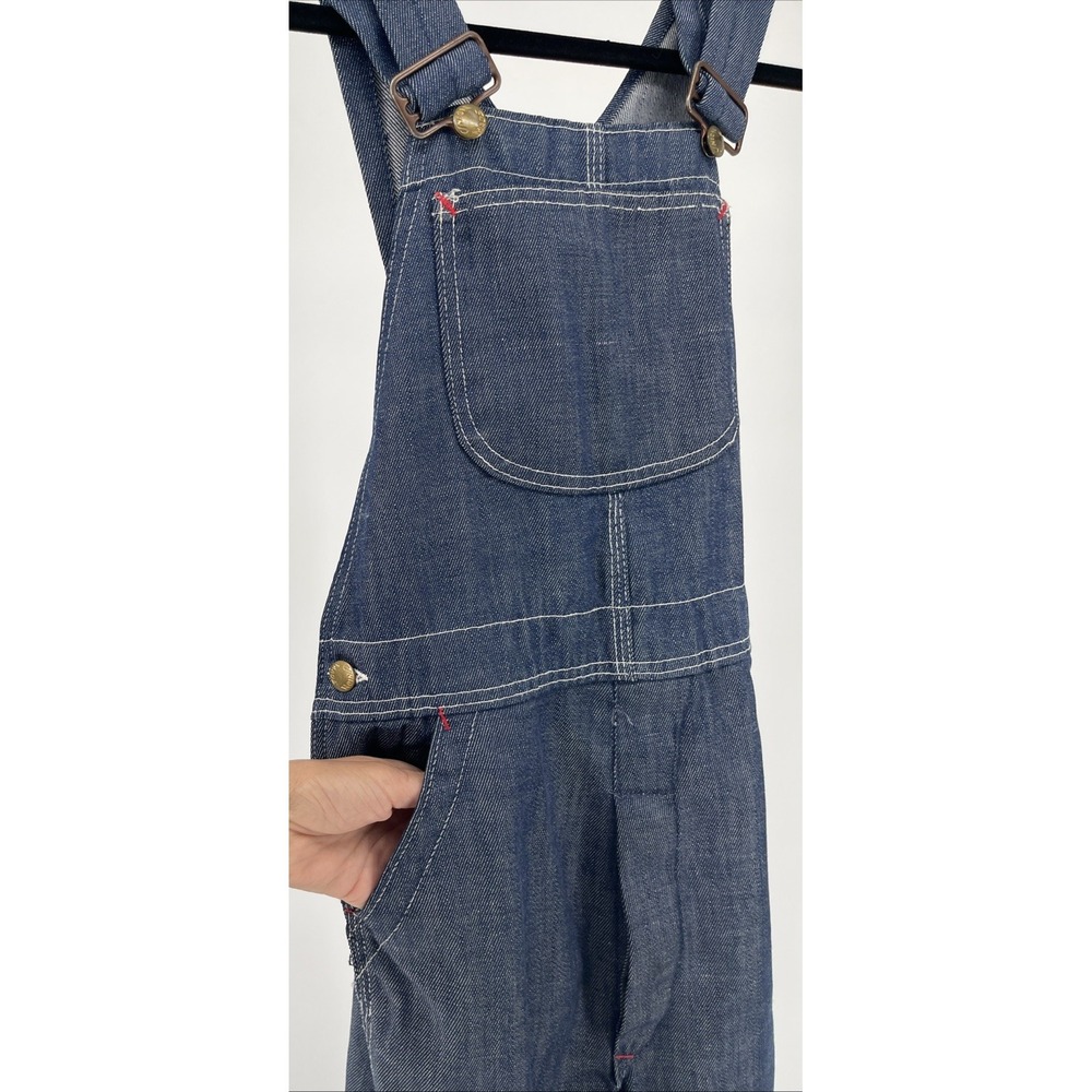 Vintage Union Made Womens Denim Overalls Bib Blue Wash Straight Leg Sz Small - Picture 5 of 10
